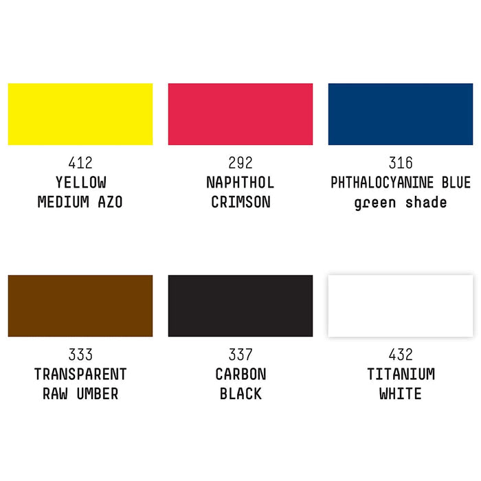 Liquitex Professional Acrylic Ink Essential Set, Set Of 6 - SCOOBOO - 3699314 - Acrylic paints
