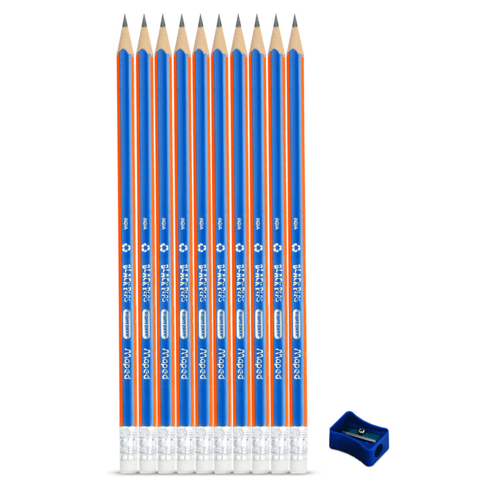 Maped Black Peps Right Dark Graphite Pencils