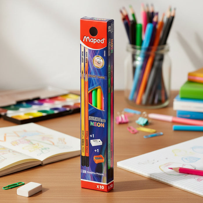 Maped Study peps Neon Right Dark Graphite Pencils Set