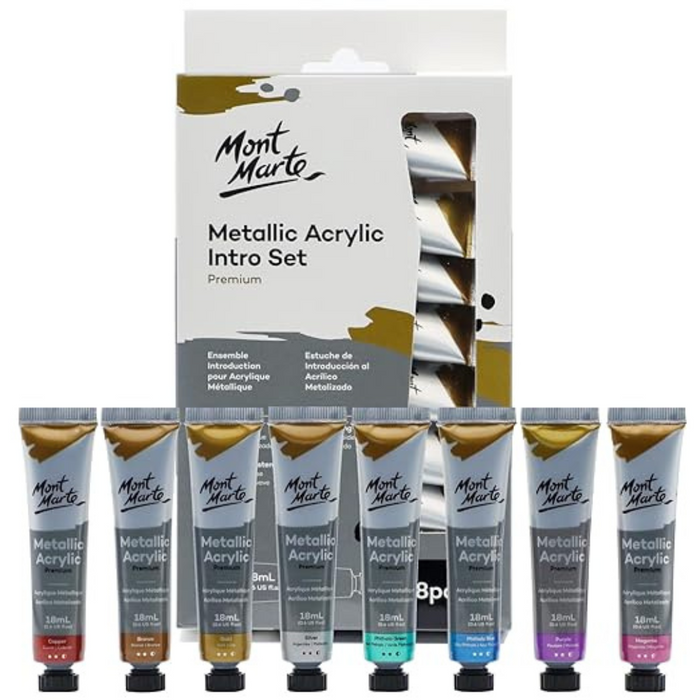 Mont Marte 18ml Metallic Acrylic Set