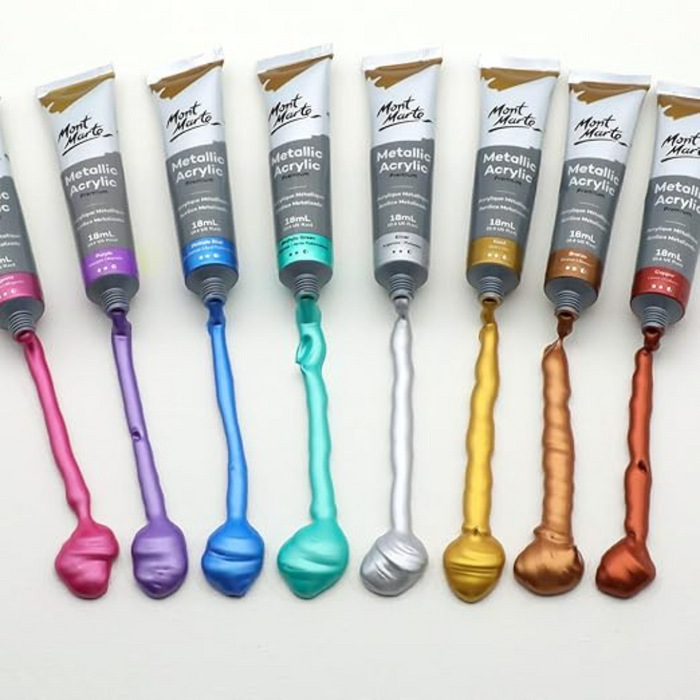 Mont Marte 18ml Metallic Acrylic Set