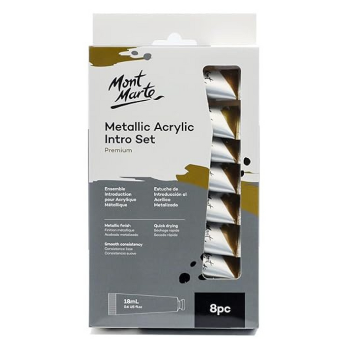 Mont Marte 18ml Metallic Acrylic Set