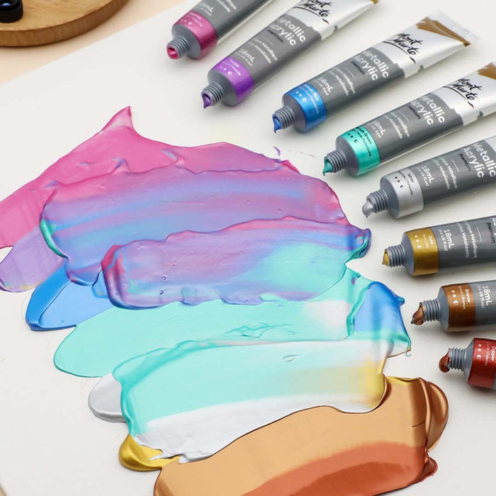 Mont Marte 36ml Metallic Acrylic Paint Set