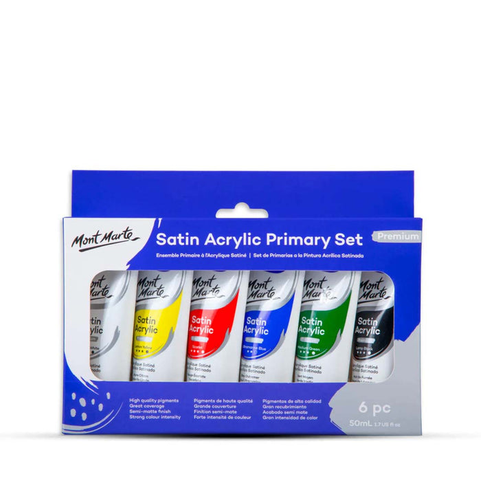 Mont Marte Satin Acrylic Primary Set