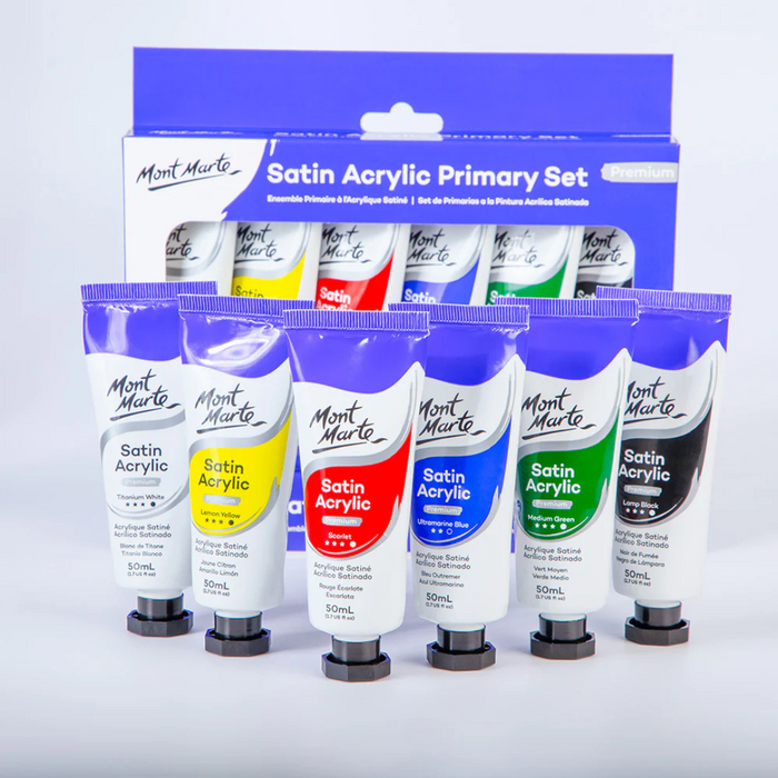 Mont Marte Satin Acrylic Primary Set
