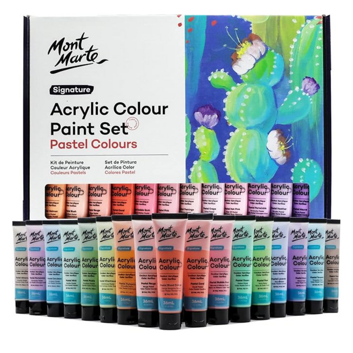 Mont Marte Signature Acrylic Colour Pastel Paint Set
