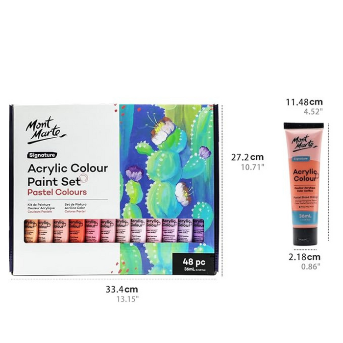 Mont Marte Signature Acrylic Colour Pastel Paint Set