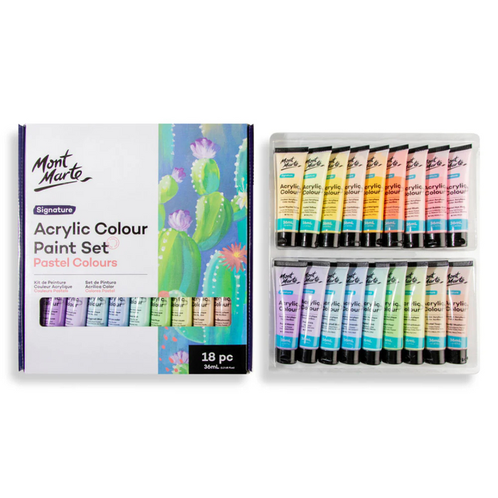 Mont Marte Signature Acrylic Pastel Colour Paint Set