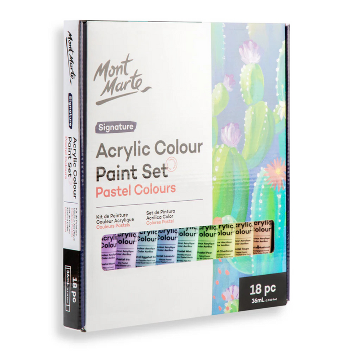 Mont Marte Signature Acrylic Pastel Colour Paint Set