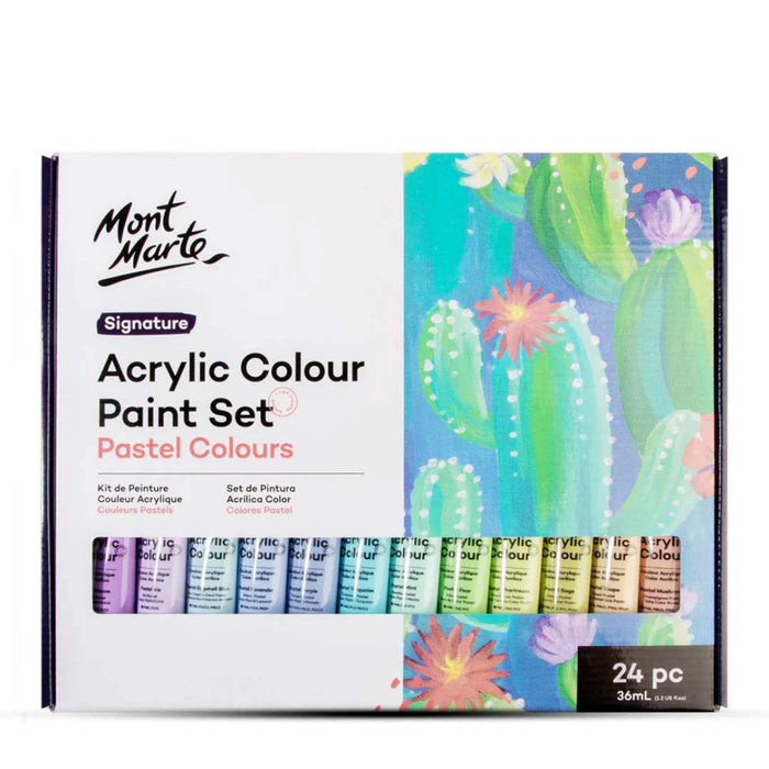 Mont Marte Signature Acrylic Pastel Colour Paint Set