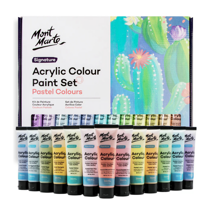 Mont Marte Signature Acrylic Pastel Colour Paint Set