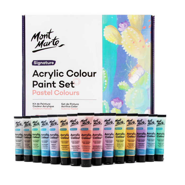Mont Marte Signature Acrylic Pastel Colour Paint Set
