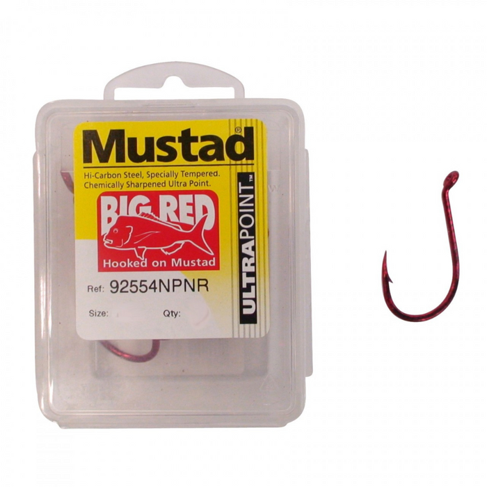 MUSTAD BIG RED 92554NPNR 25 PACK [SZ:#1/0]