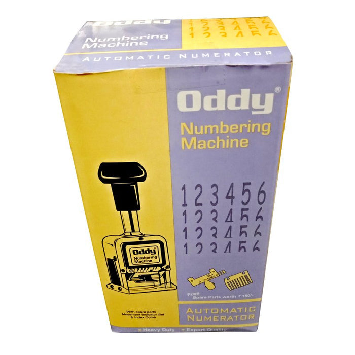 Oddy Numbering Machine - 6 Digits with Spare Parts - (NM - 6DS) - SCOOBOO - NM - 6 - DS -