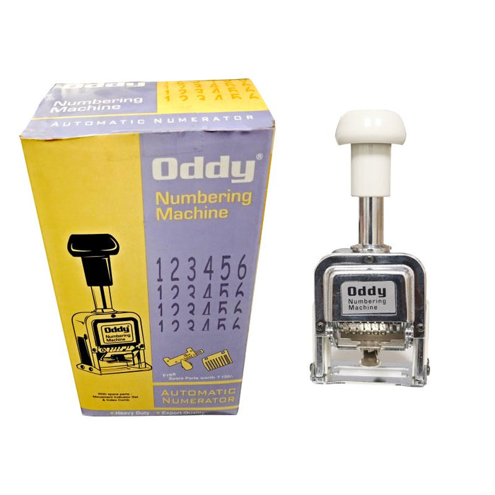 Oddy Numbering Machine - 6 Digits with Spare Parts - (NM - 6DS) - SCOOBOO - NM - 6 - DS -