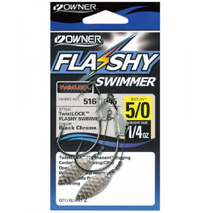 OWNER FLASHY SWIMMER SILVER WILLOW [SZ:#1/0 WEIGHT:1/8 OZ]