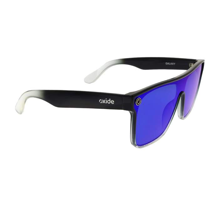 OXIDE EYEWEAR GALAXY BLACK/CLEAR [LENS:BLUE MIRROR]