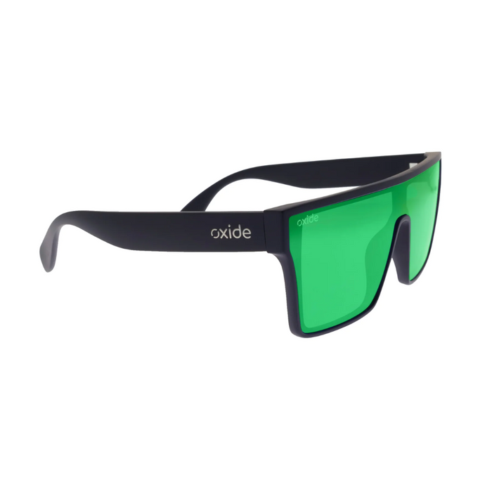 OXIDE EYEWEAR NOVA MATT BLACK [LENS:GREEN MIRROR]