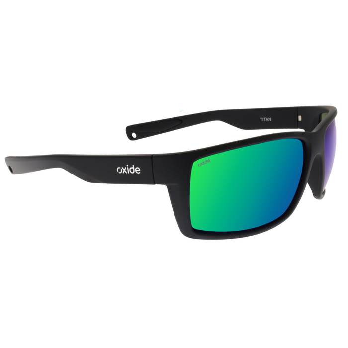 OXIDE EYEWEAR TITAN MATT BLACK [LENS:GREEN MIRROR]