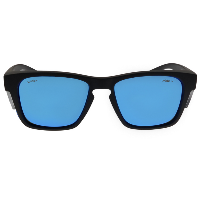 OXIDE SAFETY FROST MATT BLACK [LENS:BLUE MIRROR]