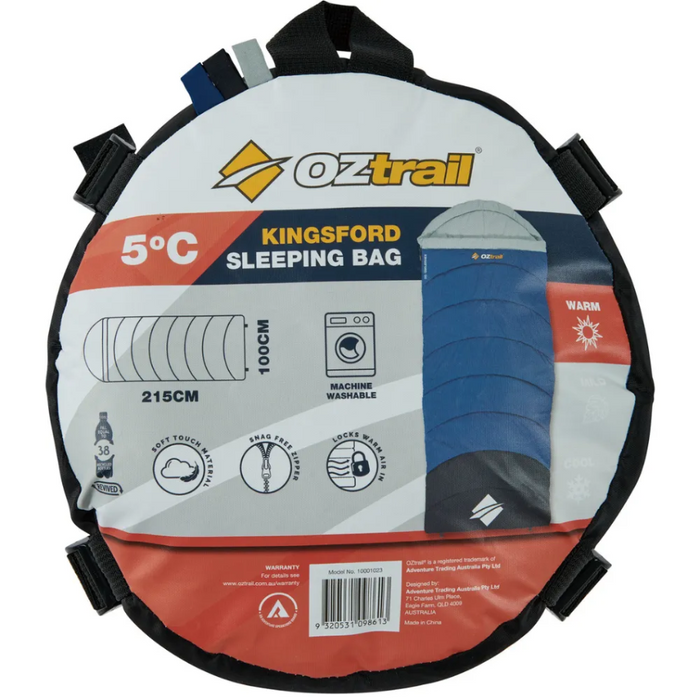 OZTRAIL KINGSFORD SLEEPING BAG +5C