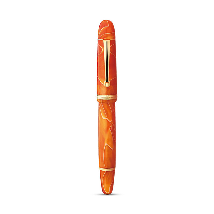 Penlux Grande Orange Swirl Fountain Pen