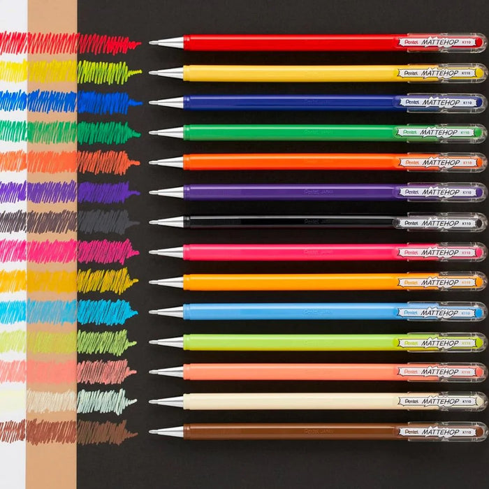 Pentel Rollerball Pen Matte Hop Set