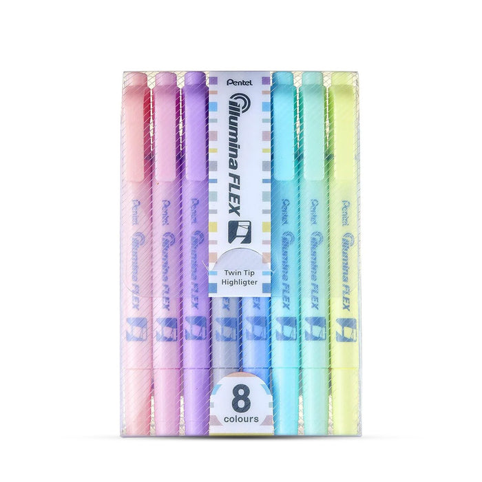Pentel Twin Tip Pastel Illumina Flex Highlighter Set