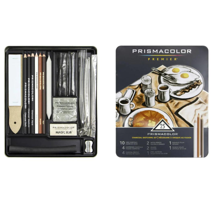 Prismacolor Premier Charcoal Set Pack Of 24 - SCOOBOO - SAN 24262 - Charcoal Pencil