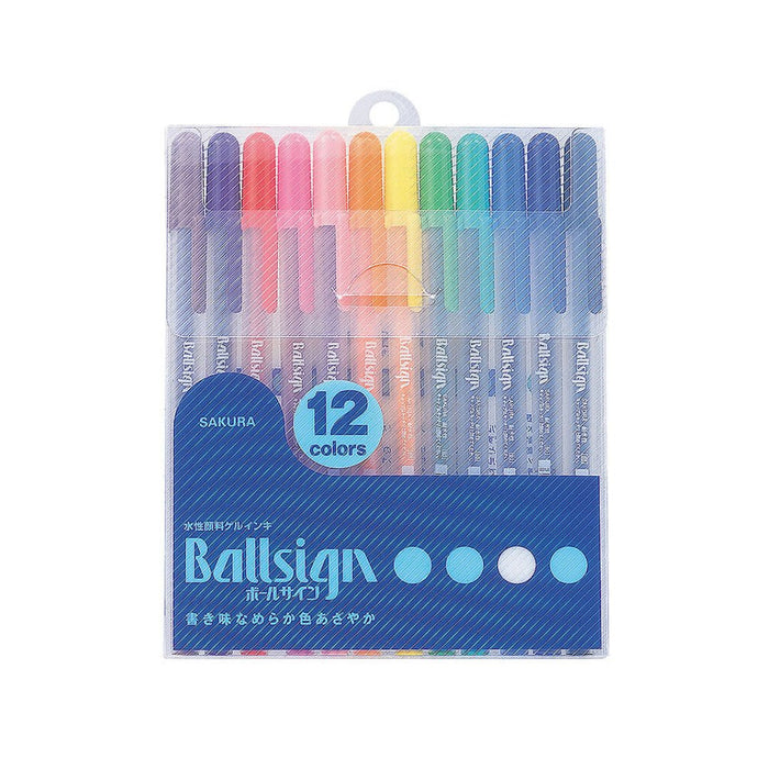Sakura Ball Sign Set of 12 Colors - SCOOBOO - PGB12 -