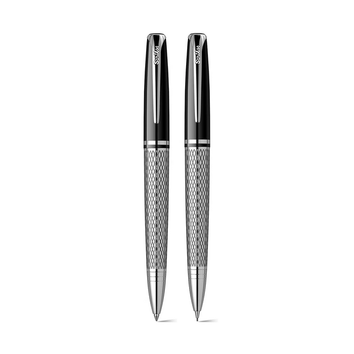 Scrikss Pera 477 Black CT Ballpoint Pen + Mechanical Pencil Set