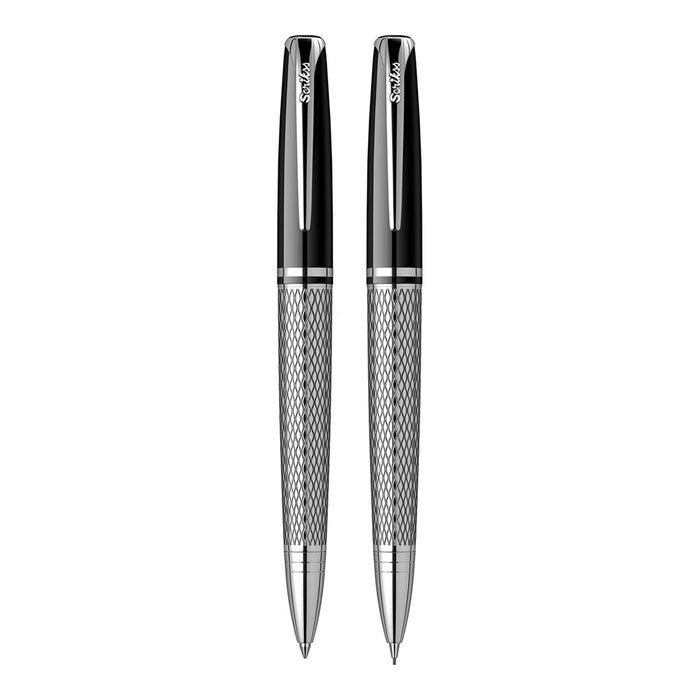 Scrikss Pera 477 Black CT Ballpoint Pen + Mechanical Pencil Set - SCOOBOO - 57251 - TGM - Ball Pen