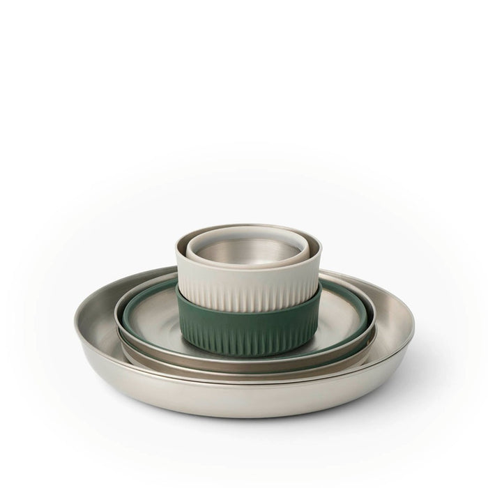 SEA TO SUMMIT DETOUR STAINLESS STEEL COLLAPSIBLE DINNERWARE SET (6 PIECE)