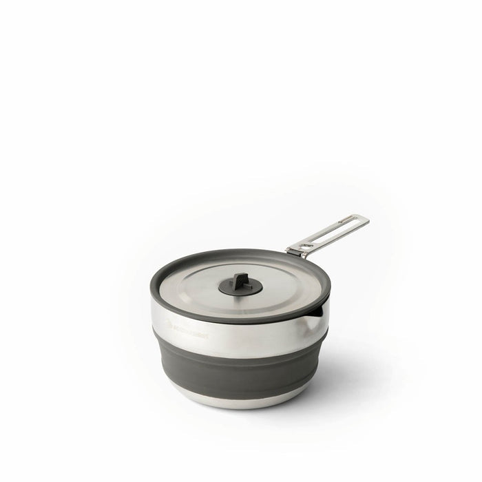 SEA TO SUMMIT DETOUR STAINLESS STEEL COLLAPSIBLE POURING POT 1.8L BLACK