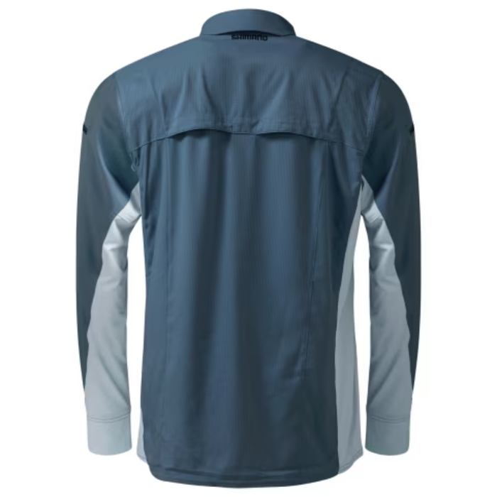 SHIMANO PRO STRETCH VENTED MENS FISHING SHIRT UPF50+ [CLR:NAVY SZ:MEDIUM]