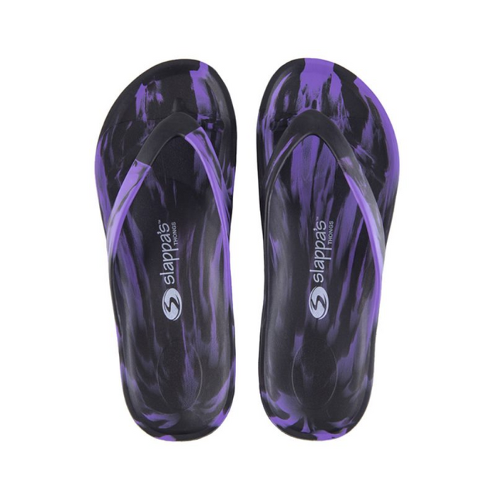 SLAPPA'S THONGS [CLR:BLACK & PURPLE SZ:35]