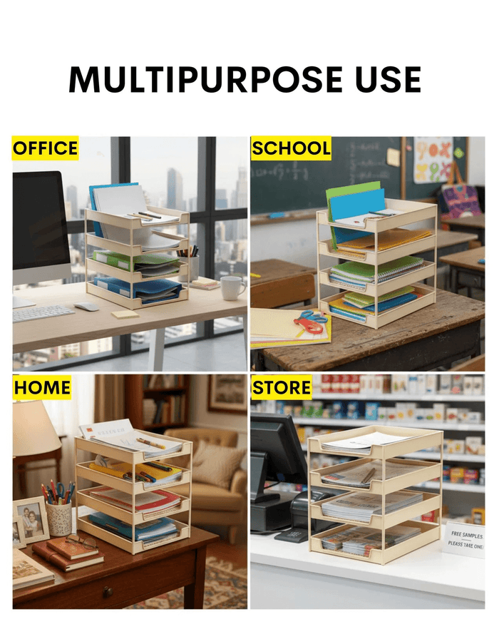 Soni Officemate 4 Tier Tray Desk Organizer