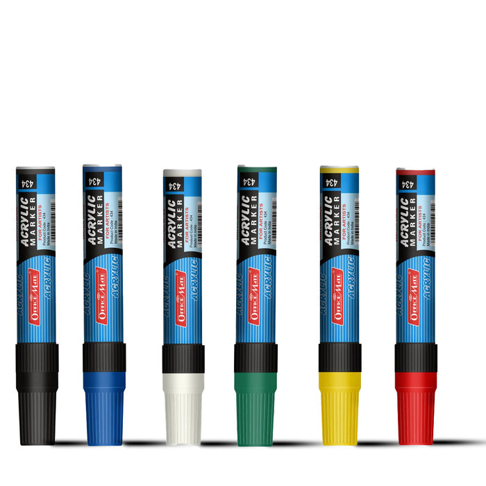 Soni Officemate Jumbo Acrylic Permanent Marker Pens with Set