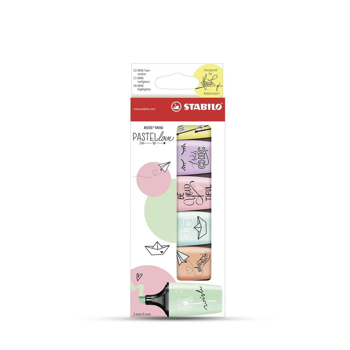 Stabilo Boss Mini Pastel Love Highlighters Set