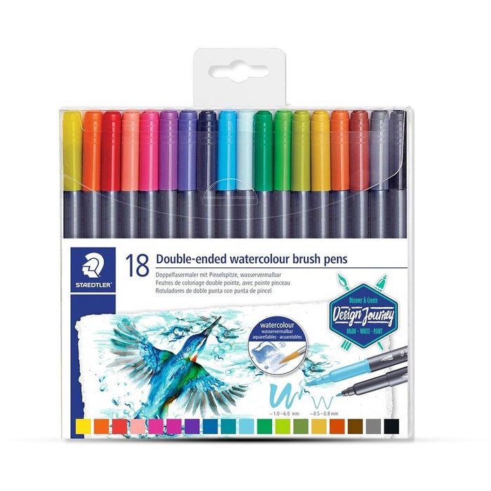 Staedtler Double Ended Watercolour Brush Pens