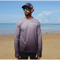 STAUNCH CRAB MENS GREY CONTOUR UPF50+ LONG SLEEVE FISHING SHIRT MENS [SZ:SMALL]