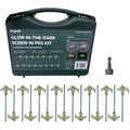 SUPEX 16 PCS GLOW IN THE DARK HARD GROUND SCREW IN PEG KIT