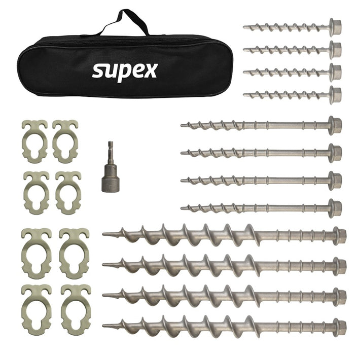 SUPEX ALLOY SCREW IN PEG KIT-DELUXE