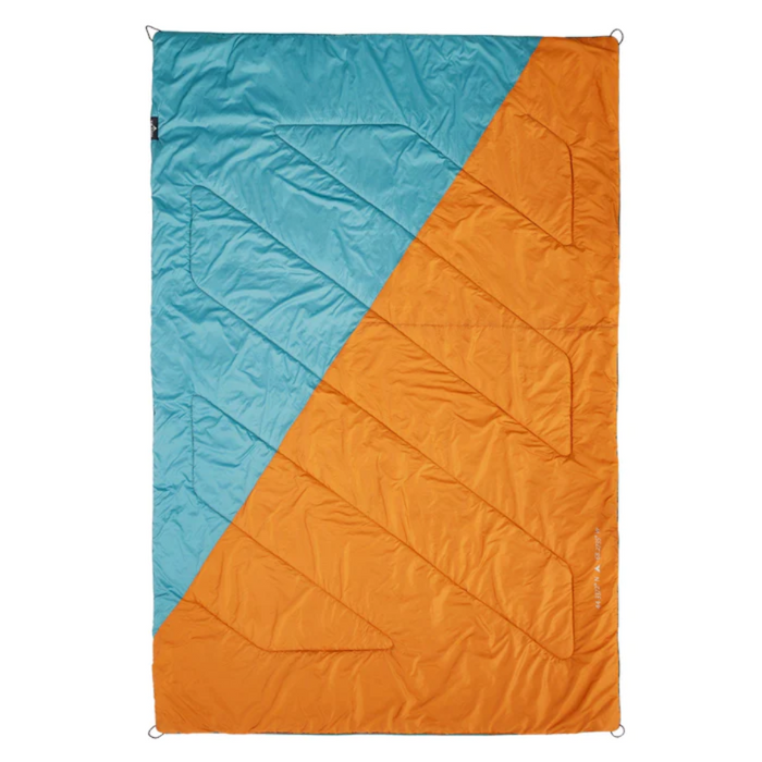 TETON ACADIA MAMMOTH TWO PERSON OUTDOOR CAMP BLANKET [CLR:TEAL & COPPER]