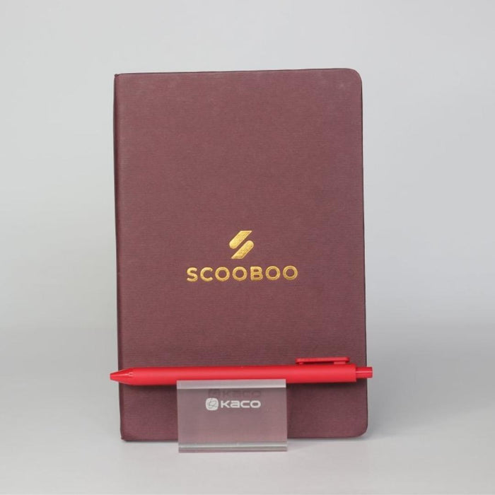 Red Gold foiled Diary + Red Pure Gel Pen