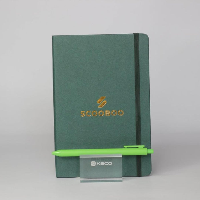 Forest Green Gold Foiled Diary + Green Pure Gel Pen