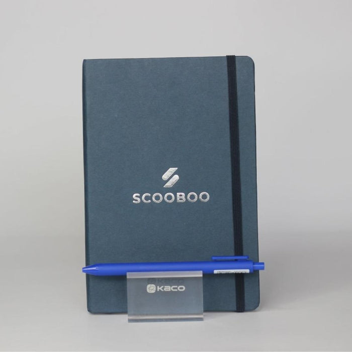 Sapphire Blue Silver Foiled Diary + Blue Pure Gel Pen
