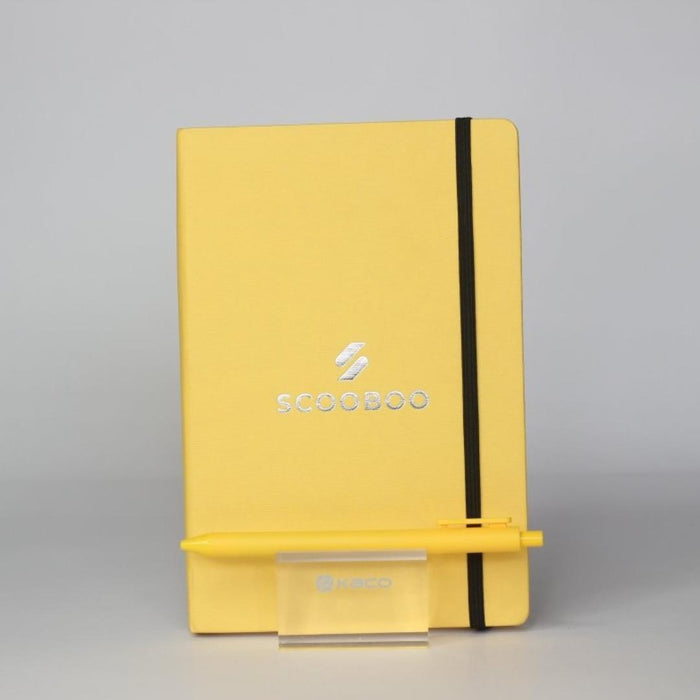 Sunshine Yellow Silver Foiled Diary + Yellow Pure Gel Pen