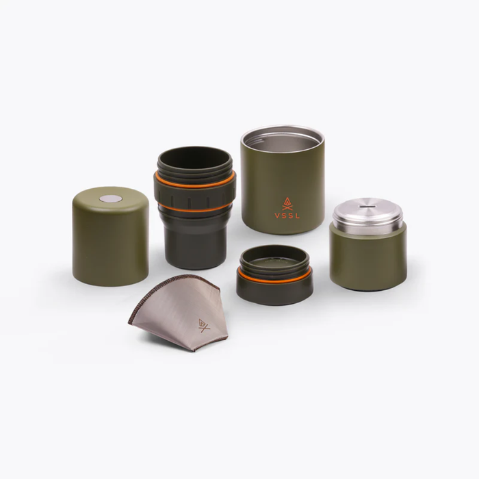 VSSL NEST POUR OVER COFFEE KIT [CLR:DEEP MOSS]
