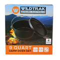 WILDTRAK CAMP OVEN CAST IRON 9 QUART 4 PIECE SET